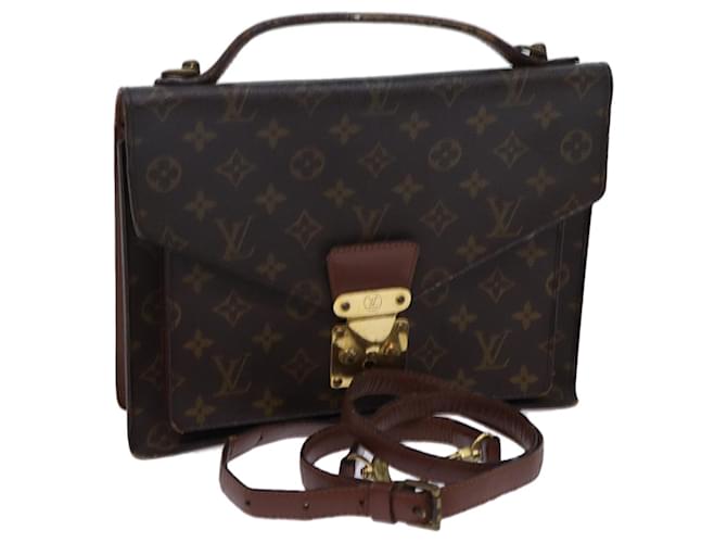 Louis Vuitton Monogram Monceau 28 Hand Bag 2way M51185 LV Auth 70032 Cloth  ref.1326209