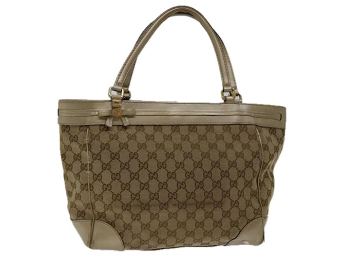 GUCCI GG Canvas Tote Bag Beige 257061 Auth bs13303  ref.1326225