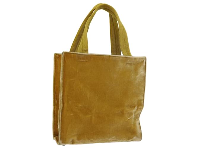 PRADA Hand Bag Velor Yellow Auth ar11643b  ref.1326257