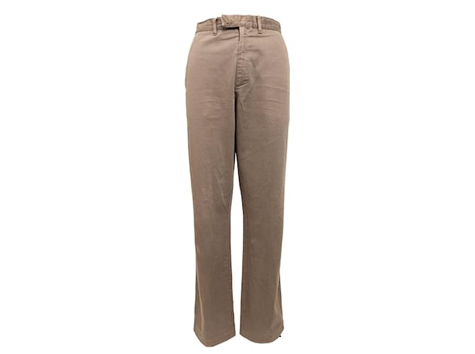 Prada Brown Pants Cotton  ref.1326277
