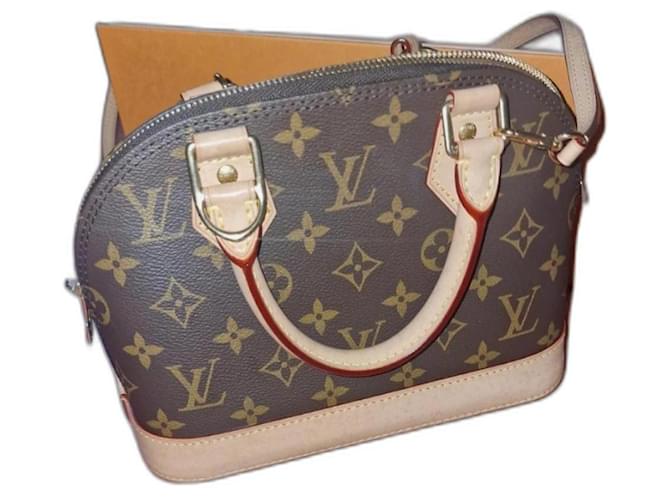 Alma BB Louis Vuitton bag Brown Leather  ref.1326301