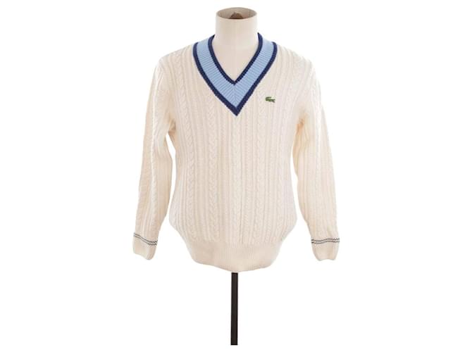 Lacoste Woolen sweater Cream  ref.1326322