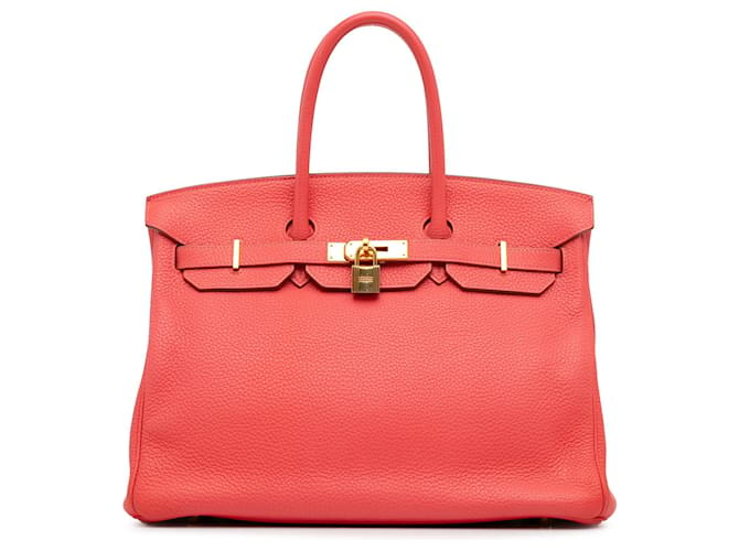 Birkin Hermès HERMES HandbagsLeather Pink  ref.1326368