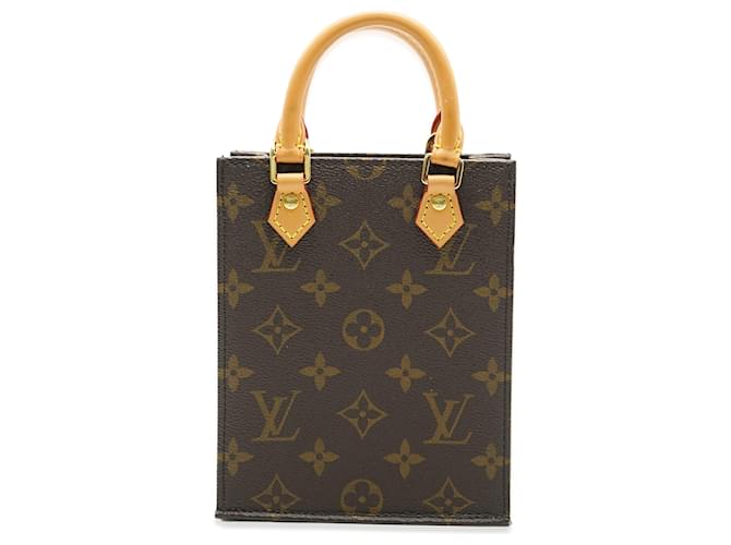Louis Vuitton Tela monogramma marrone Petit Sac Plat  ref.1326543