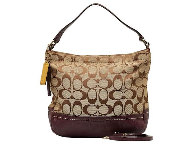 Coach Park Signature Hobo Handbag Handbag Canvas in Good condition Cloth  ref.1326583