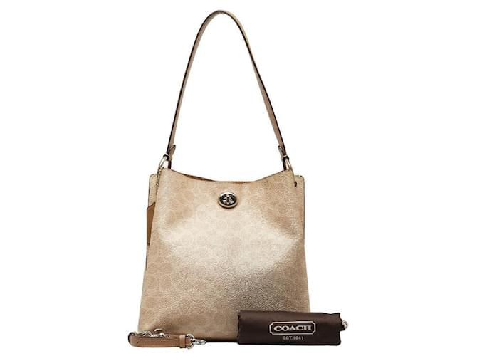 Bolso de hombro Coach Charlie Signature Bolso de hombro de lona en buen estado Lienzo  ref.1326584