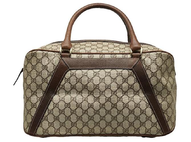 Gucci GG Supreme Boston Bag Travel Bag Canvas in Good condition Cloth  ref.1326594