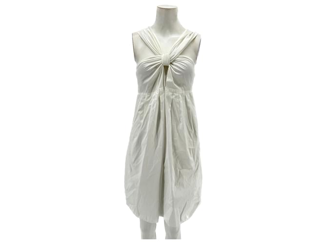 PRADA  Dresses T.it 38 cotton White  ref.1326605