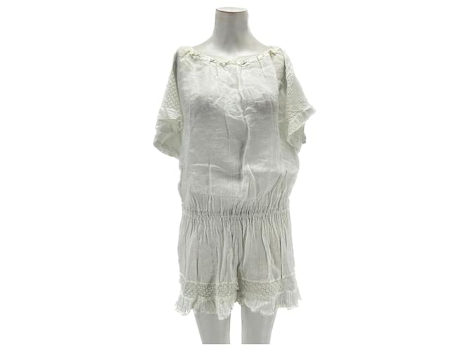Autre Marque SUNDAY SAINT-TROPEZ  Dresses T.International M Linen White  ref.1326616