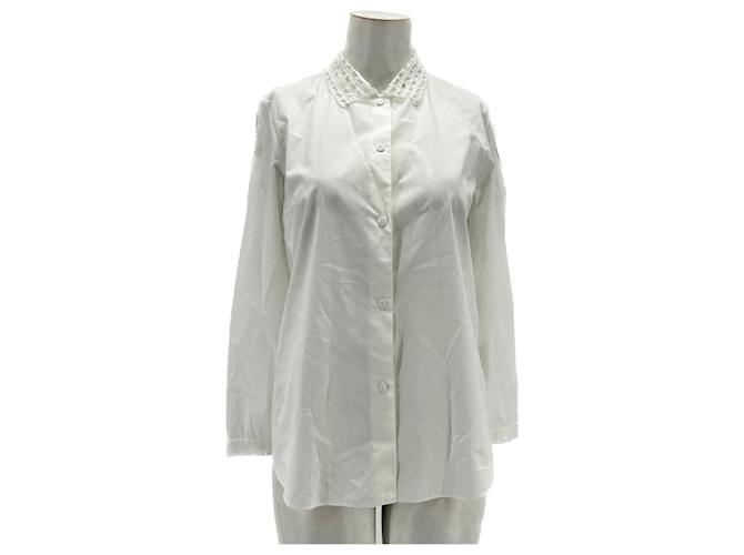 T-shirt CARVEN.fr 38 cotton Coton Blanc  ref.1326646