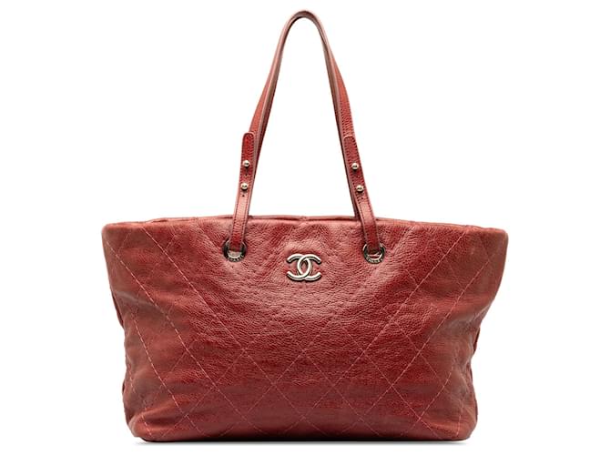 Chanel Red On The Road Leather Pony-style calfskin  ref.1326718