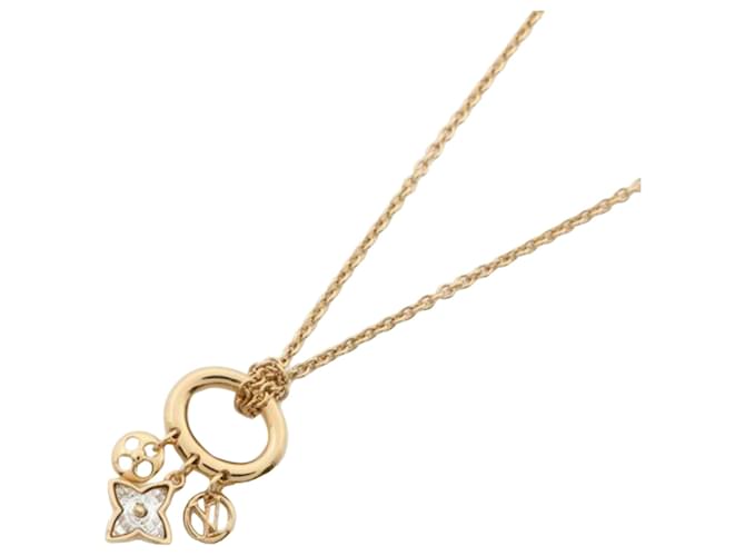Louis Vuitton Gold My Blooming Strass Necklace Golden Metal Gold-plated  ref.1326770