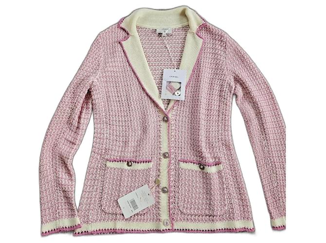 Chanel Maglioni di lana Rosa Cotone  ref.1326809