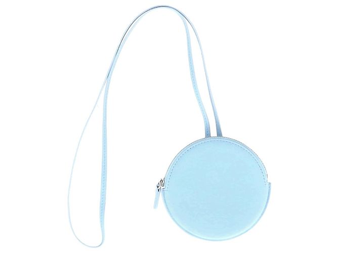 Jacquemus Le Pitchou Rounded Wallet in Light Blue Leather