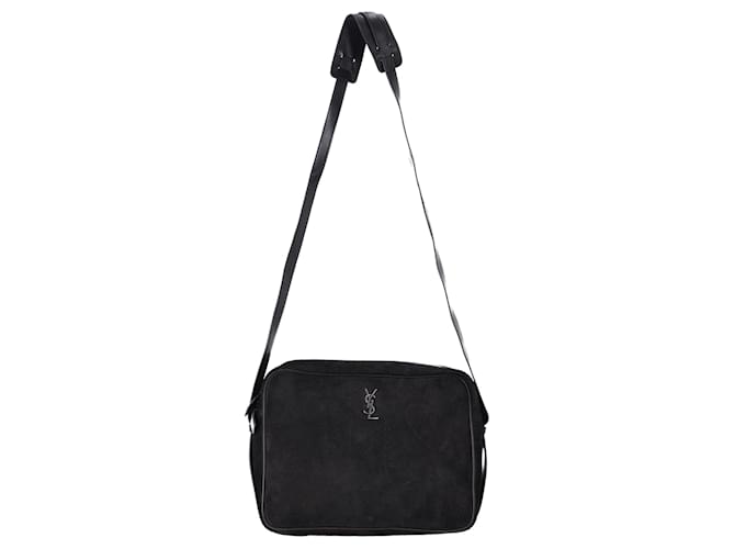Saint Laurent Messenger Bag in Black Suede  ref.1326857