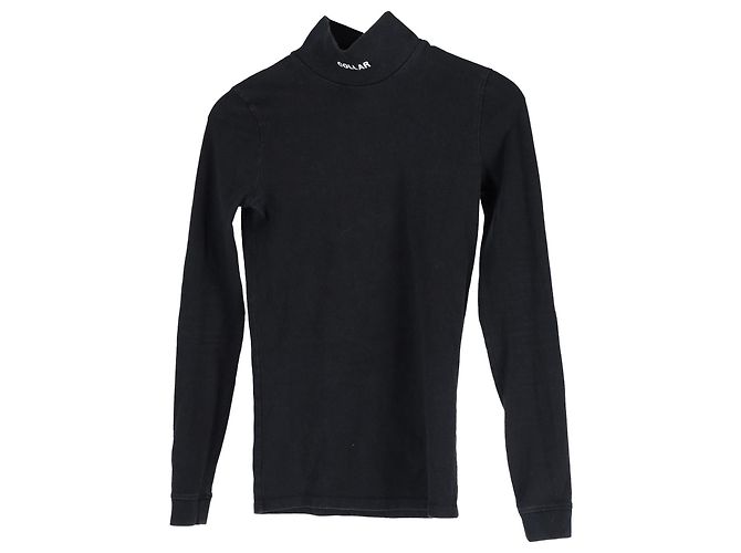 Vêtements Top de cuello alto Vetements de algodón negro