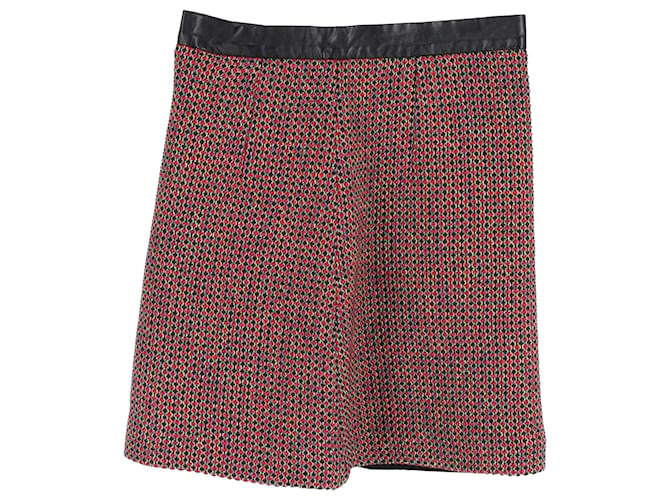 Sandro Mini Skirt in Red Wool  ref.1326879