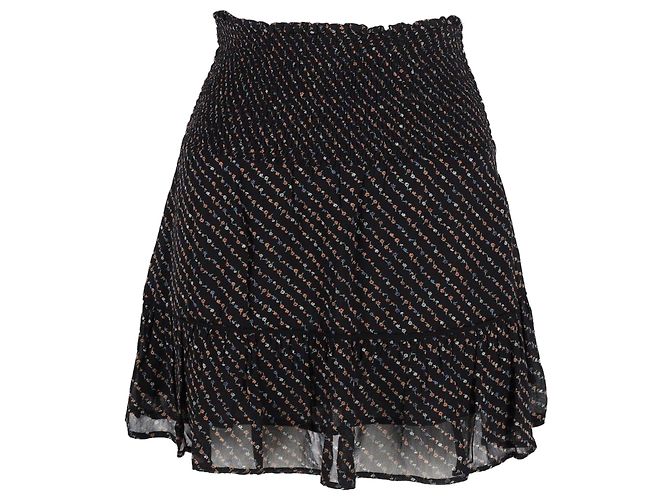 Minifalda Ganni de viscosa negra Negro