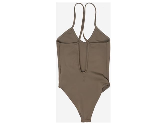 Ami Brown swimsuit - size S Polyamide  ref.1326905