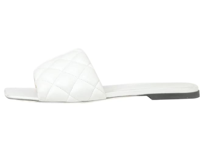 Bottega Veneta White Padded flat sandals - size EU 37 Leather  ref.1326915