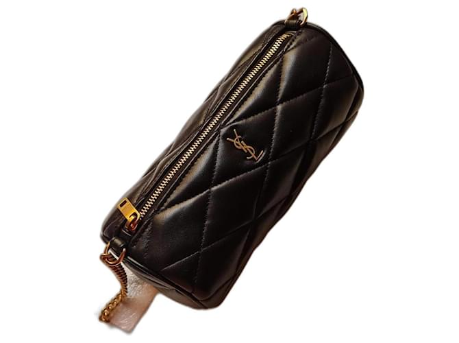 Saint Laurent Betty Satchel handbag Black Lambskin  ref.1326937