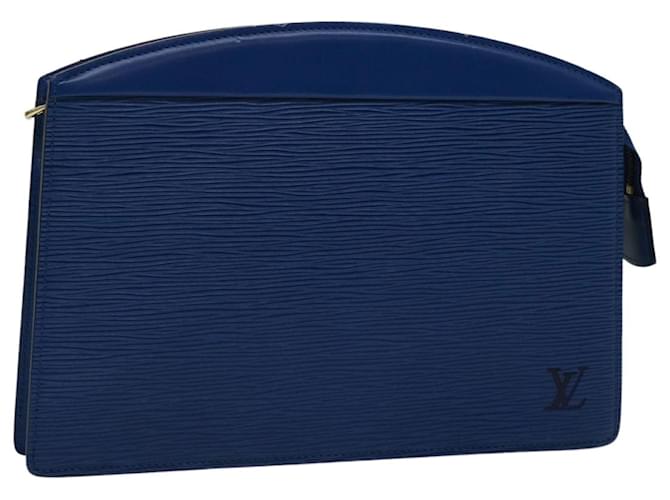 LOUIS VUITTON Epi Trousse Crete Pouch Blue M48405 LV Auth 70000 Leather  ref.1326952