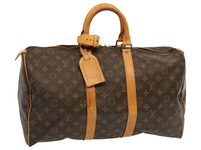 Louis Vuitton Monogram Keepall 45 Boston Bag M41428 LV Auth 67840 Cloth  ref.1326972