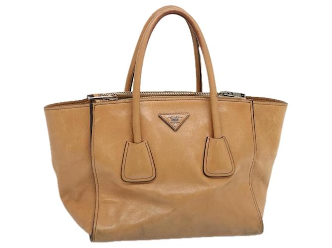 PRADA Hand Bag Leather Brown Auth yk11371  ref.1326981