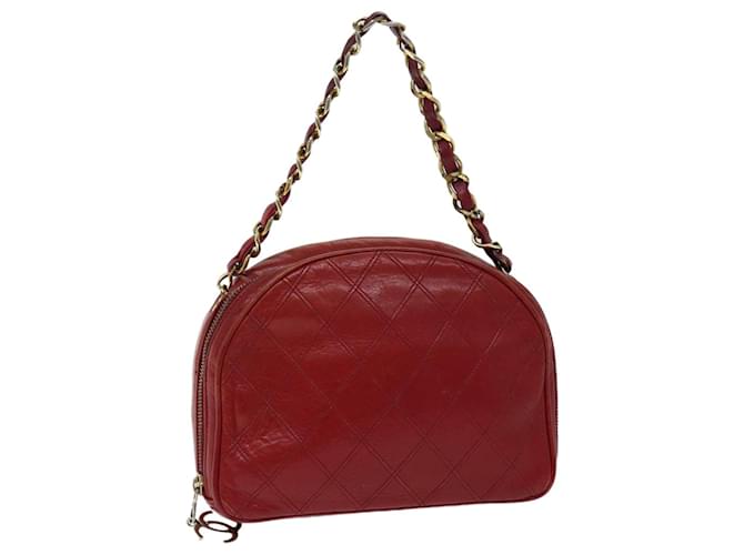 CHANEL Bicolole Chain Hand Bag Leather Red CC Auth bs13112  ref.1327021