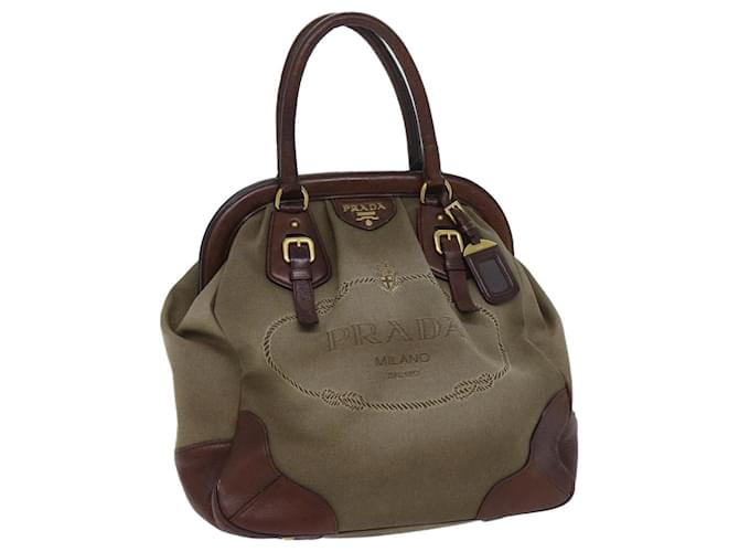 PRADA Hand Bag Canvas Beige Auth bs13241 Cloth  ref.1327023