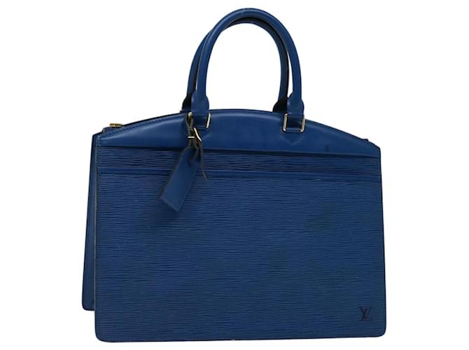 Bolsa de mão LOUIS VUITTON Epi Riviera Azul M48185 LV Auth bs13166 Couro  ref.1327044