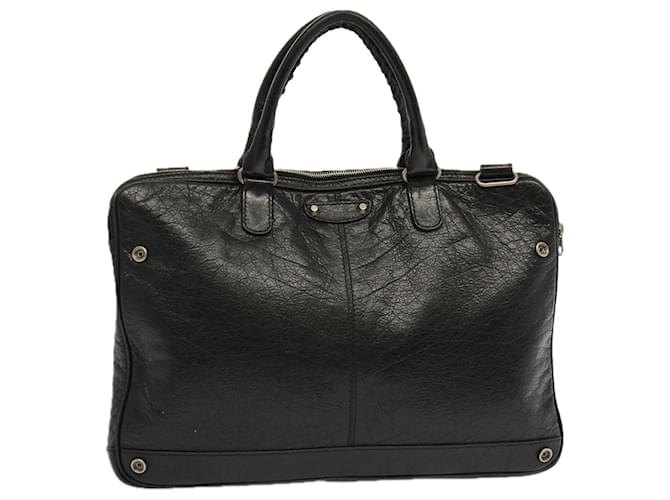 BALENCIAGA Business Bag Leather Black Auth ep3724  ref.1327051