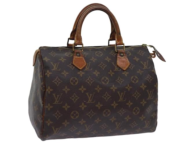 Louis Vuitton Monogram Speedy 30 Hand Bag M41526 LV Auth 70094 Cloth  ref.1327054