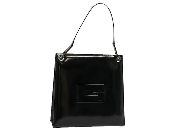 GUCCI Shoulder Bag Patent Leather Black 001 1013 3037 Auth yk11369  ref.1327080