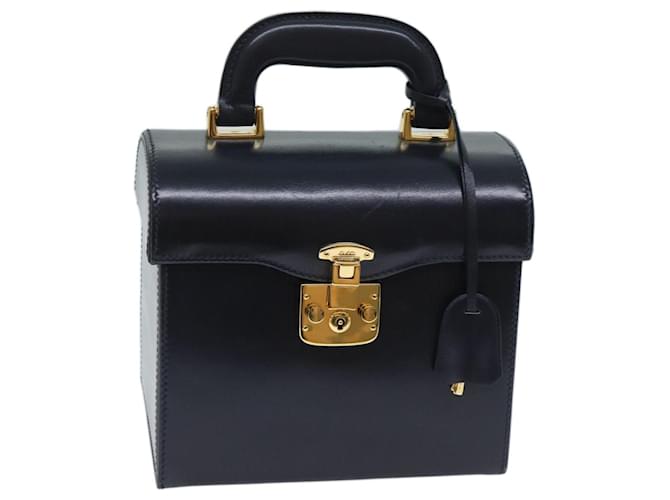 GUCCI Ready Lock Hand Bag Leather Navy 000 01 0246 Auth yk11418 Navy blue  ref.1327086