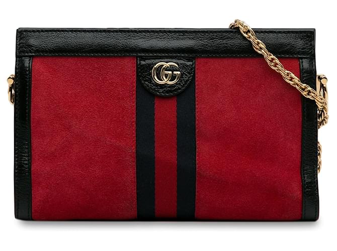 GUCCI Handbags Ophidia Red Suede  ref.1327272