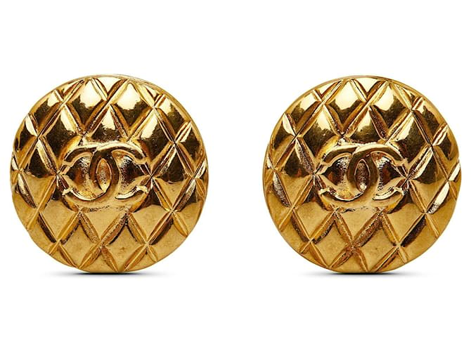 Chanel earrings Golden Metal  ref.1327274