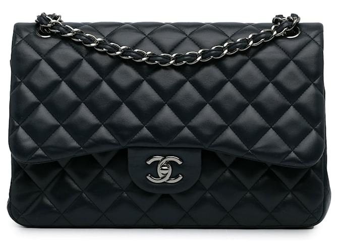 CHANEL Handbags Timeless/classique Blue Leather  ref.1327306