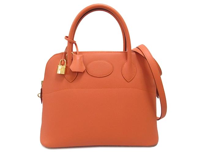 Hermès HERMES Handbags Bolide Orange Leather  ref.1327313
