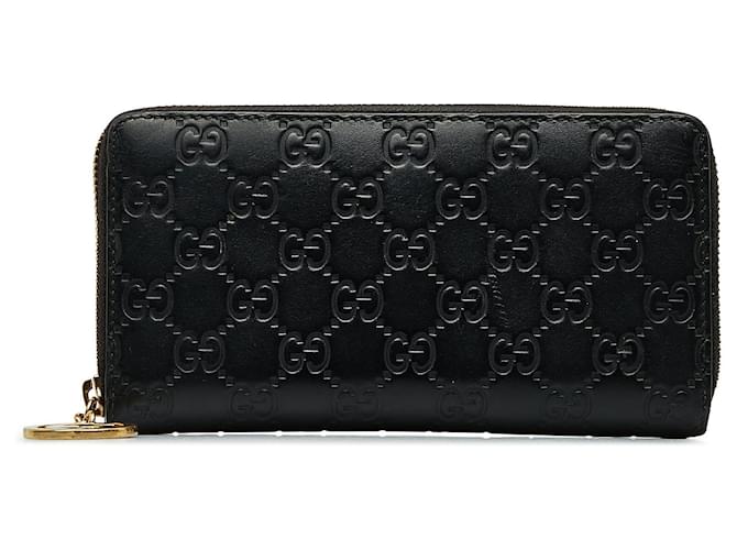 GUCCI Wallets Black Leather  ref.1327325