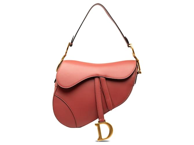 DIOR Handbags Saddle Red Leather  ref.1327443