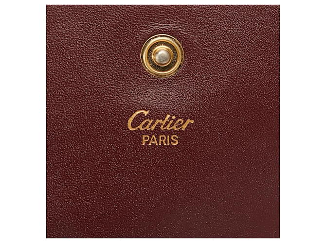 Cartier wallets Red Leather  ref.1327496