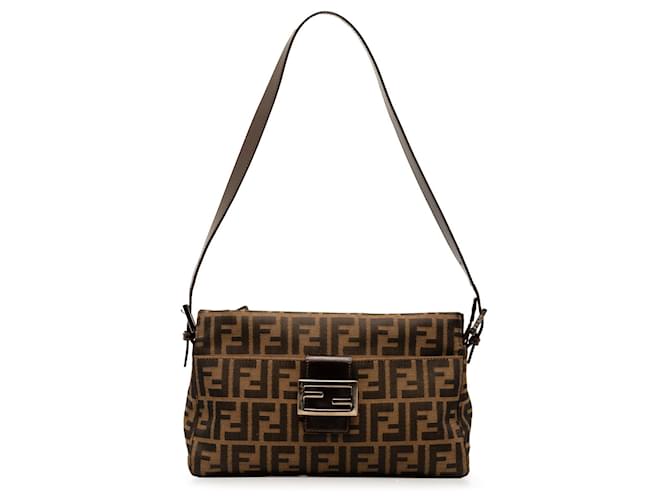 FENDI Handbags Baguette Brown Cloth  ref.1327515