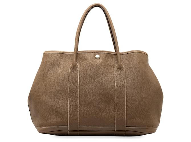 Hermès HERMES Handbags Garden Party Brown Leather  ref.1327555