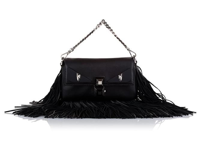 FENDI Handbags Baguette Black Leather  ref.1327563