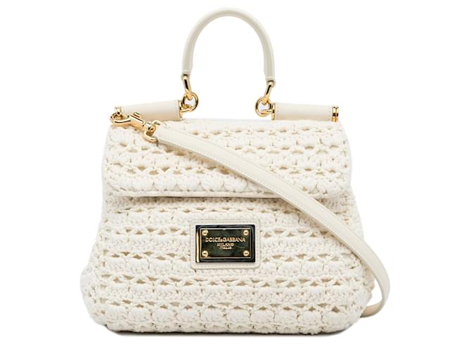 DOLCE & GABBANA Handbags Sicily White Cloth  ref.1327581