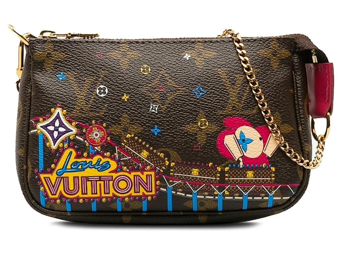 LOUIS VUITTON Handbags Pochette Accessoire Brown Cloth  ref.1327595