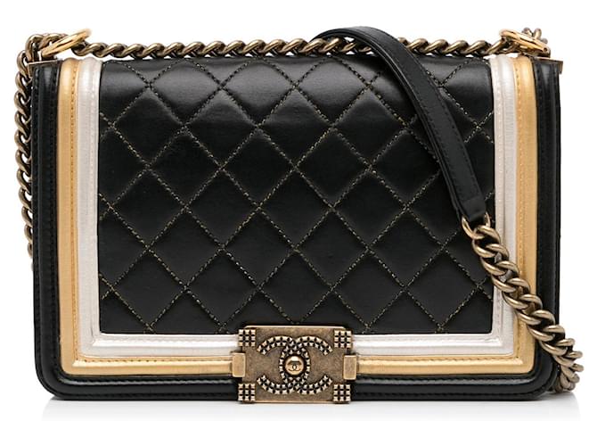 CHANEL Handbags Boy Black Leather  ref.1327624