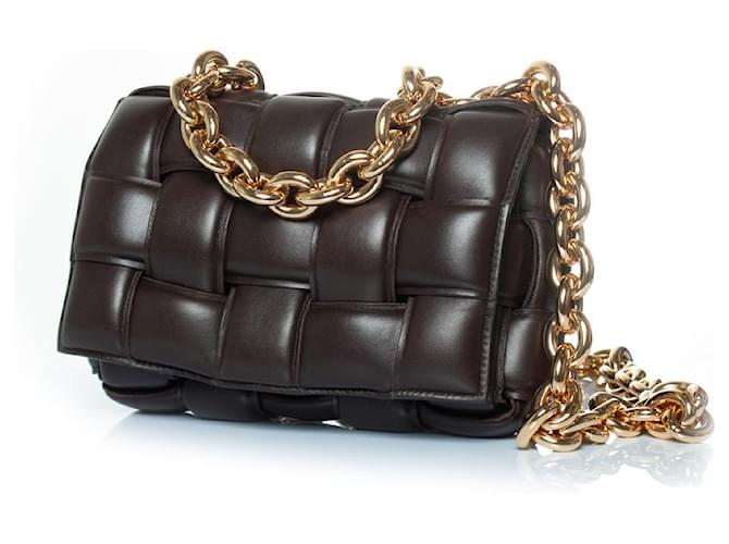 Bottega Veneta, padded Casette bag Brown Leather  ref.1327643