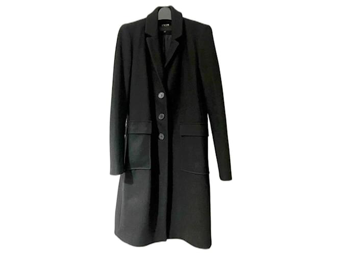 Maje Coats, Outerwear Black Wool  ref.1327645